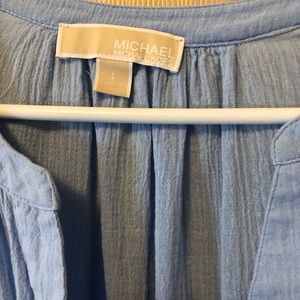 Michael Kors baby blue top long sleeve